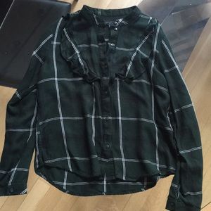 Sanctuary women’s tartan blouse size xs